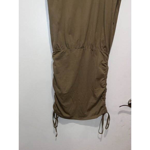 Bardot Toni Shoulder Pad Mini Dress In Olive Green Women size Small - Picture 7 of 16